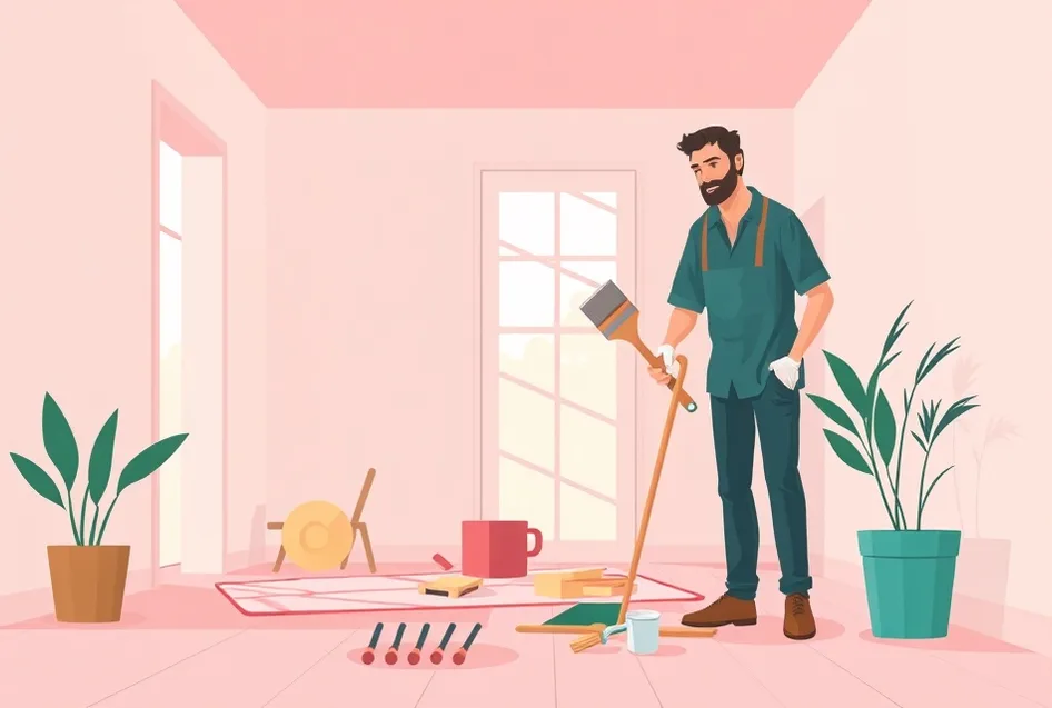 Intérieur rénové après travaux de peinture à La Seyne-sur-Mer